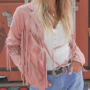 ON THE FRINGE SUEDE JACKET